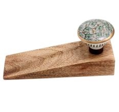 2 Pieces Green Butterfly Swarm Ceramic Wooden Door Stopper
